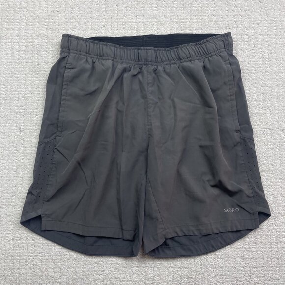 Skora QwickDry Running Training Shorts Men’s Size S Gray Athletic Gym Wear - Picture 1 of 11